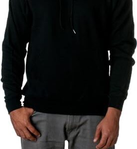 Hanes Men’s Pullover EcoSmart Hooded Sweatshirt Black, X-Large